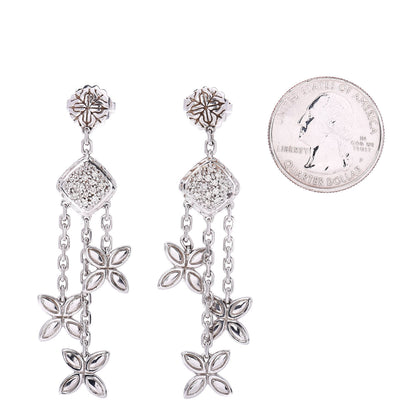 John Hardy Sterling Silver Diamond Batu Kawung Chandelier Earrings 2 of 4