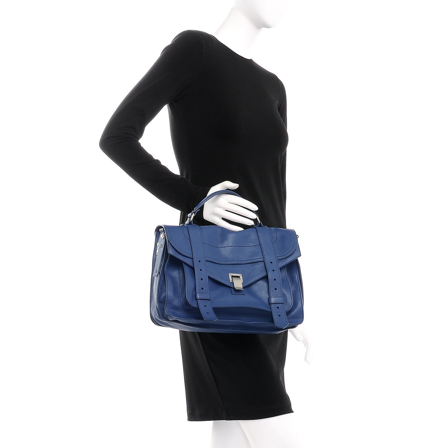 Proenza Schouler Lambskin Medium PS1 Satchel Peacock 3 of 8