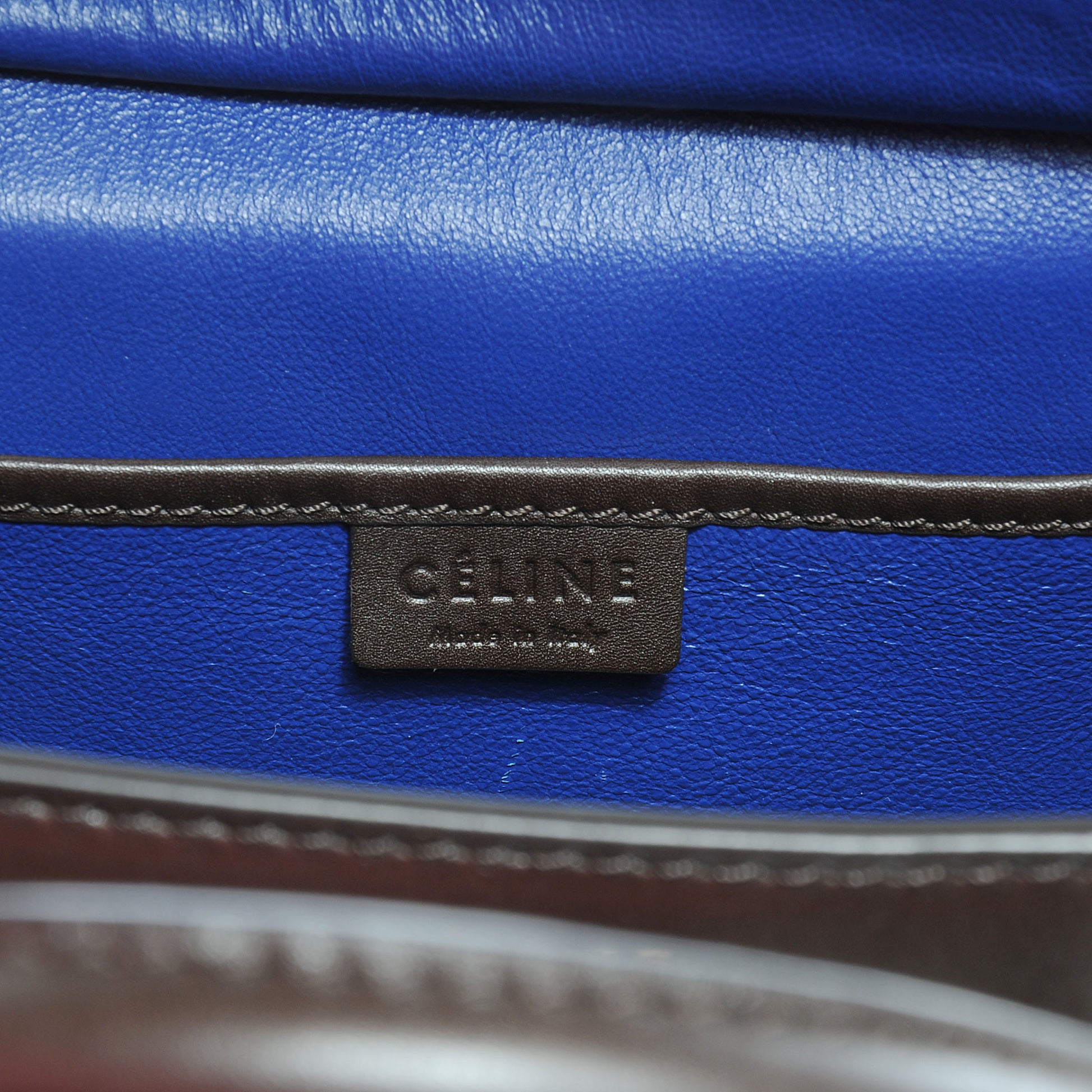 Celine Smooth Calfskin Nano Tri-Color Luggage Acajou Royal Blue 6 of 9