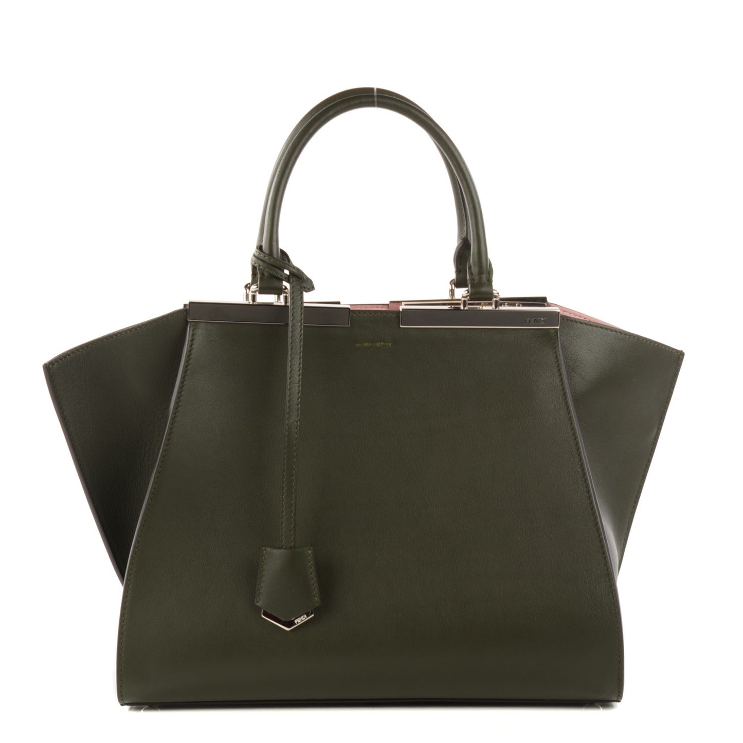 Vitello Dolce Marmol Shiny Nappa Petite 3Jours Tote Verde Prato