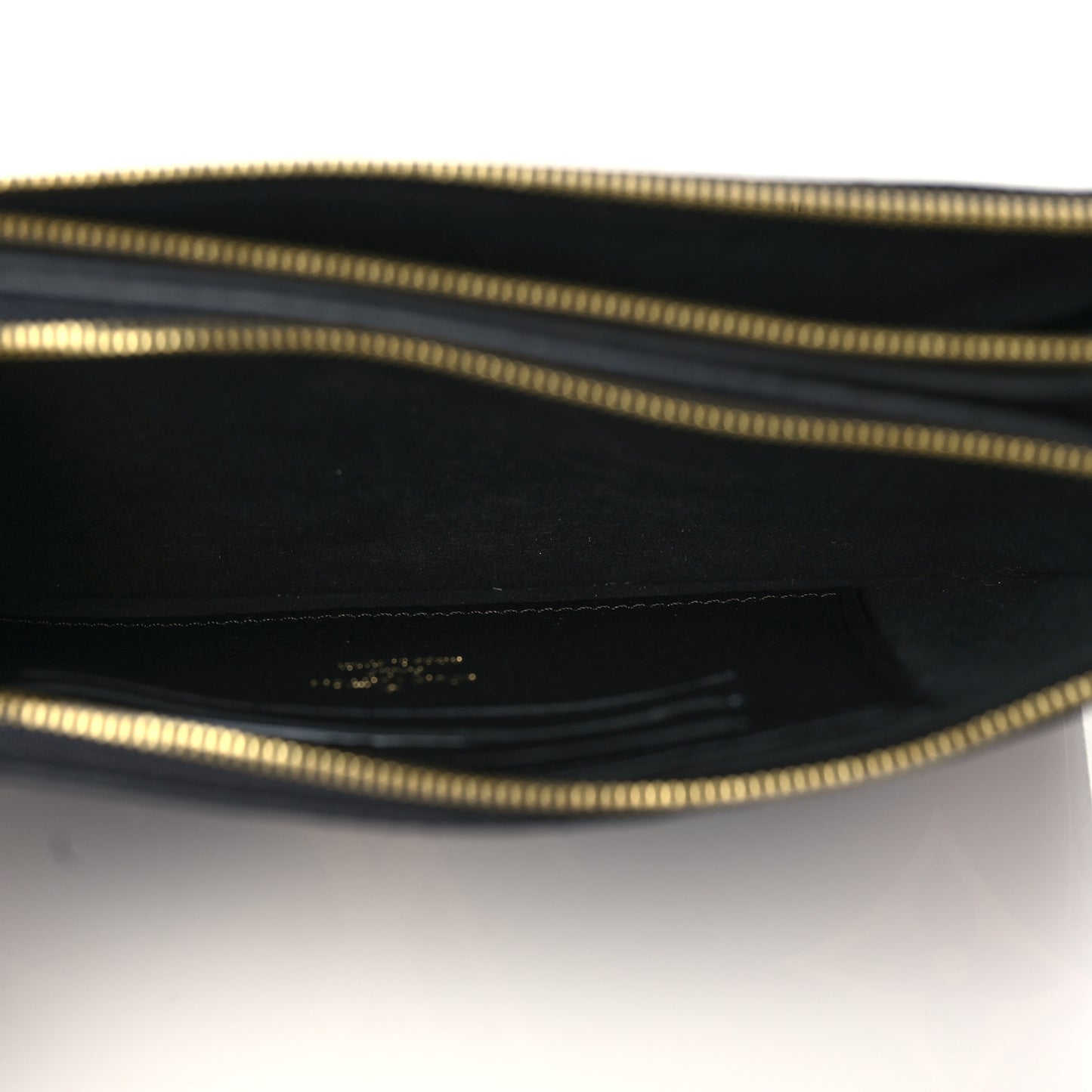 Empreinte Monogram Giant Double Zip Pochette Black Cream