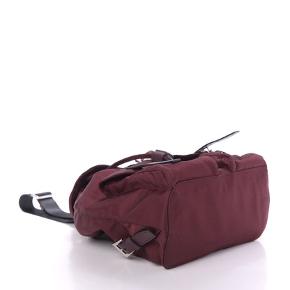 Prada Nylon Vela Small Backpack Bordeaux Black 3 of 9