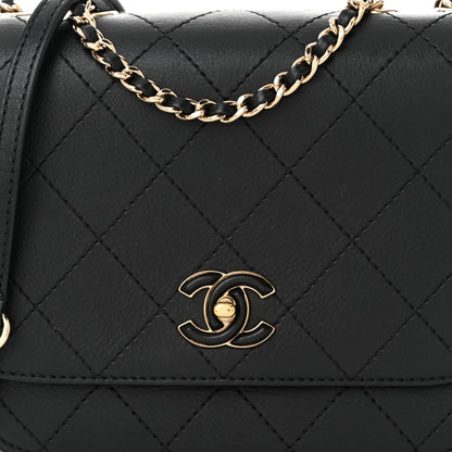 Chanel Calfskin Stitched Small Flap Bag Black 8 of 11