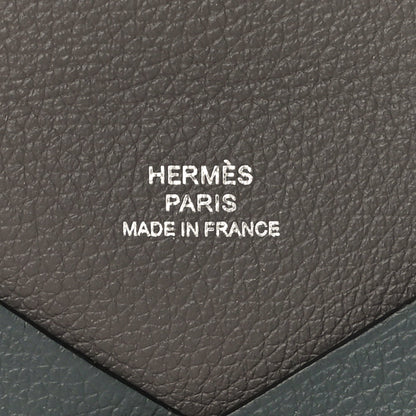 Hermes Evercolor Calvi Verso Card Case Bleu Orage Etain 6 of 9