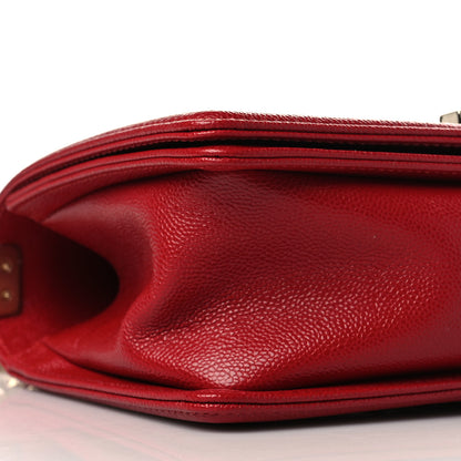 Chanel Caviar Quilted Medium Boy Flap Red 6 of 9