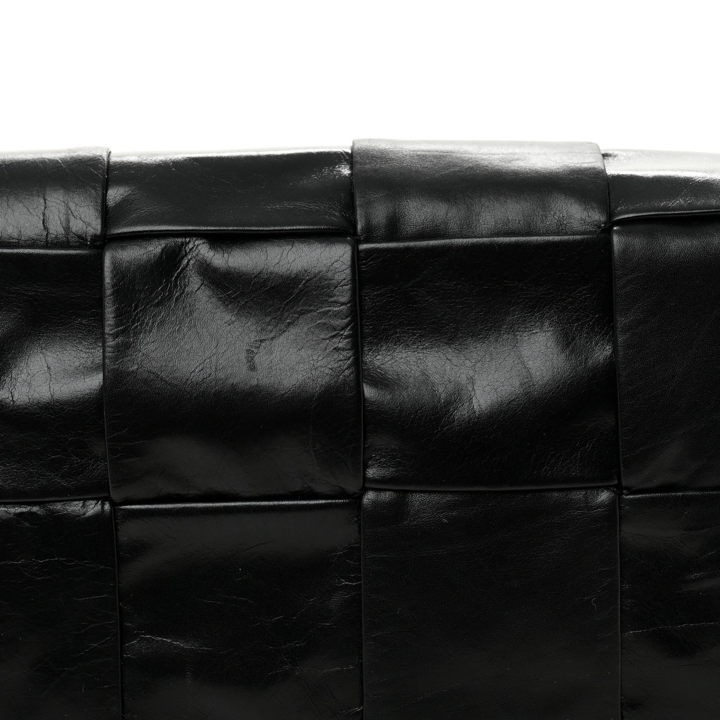 Paper Calfskin Intreccio Cassette Belt Bag Black