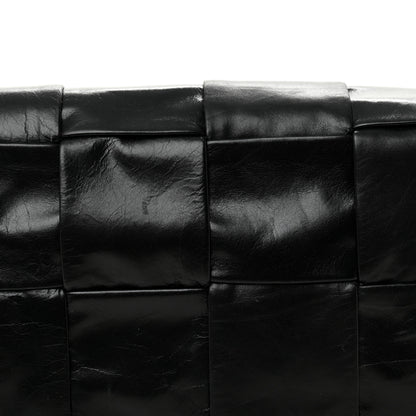 Bottega Veneta Paper Calfskin Intreccio Cassette Belt Bag Black 8 of 11