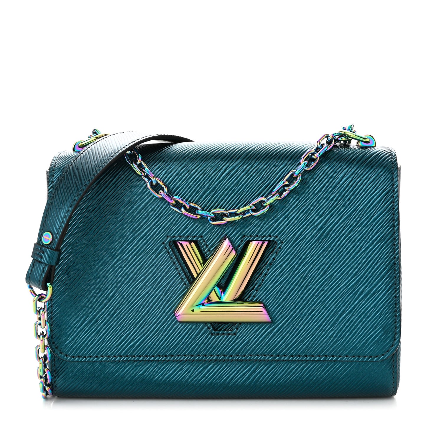 Epi Twist Scarabeo Shoulder Bag MM Blue Boreale