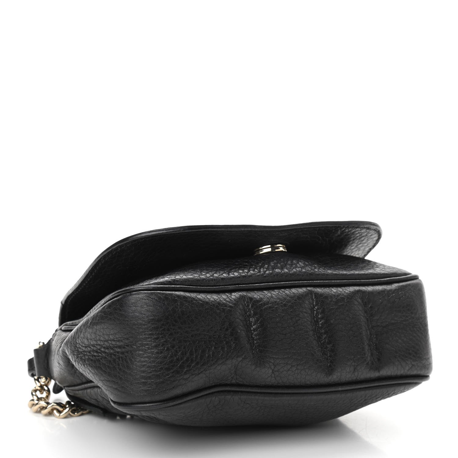 Gucci Pebbled Calfskin Small Soho Flap Crossbody Black 4 of 16