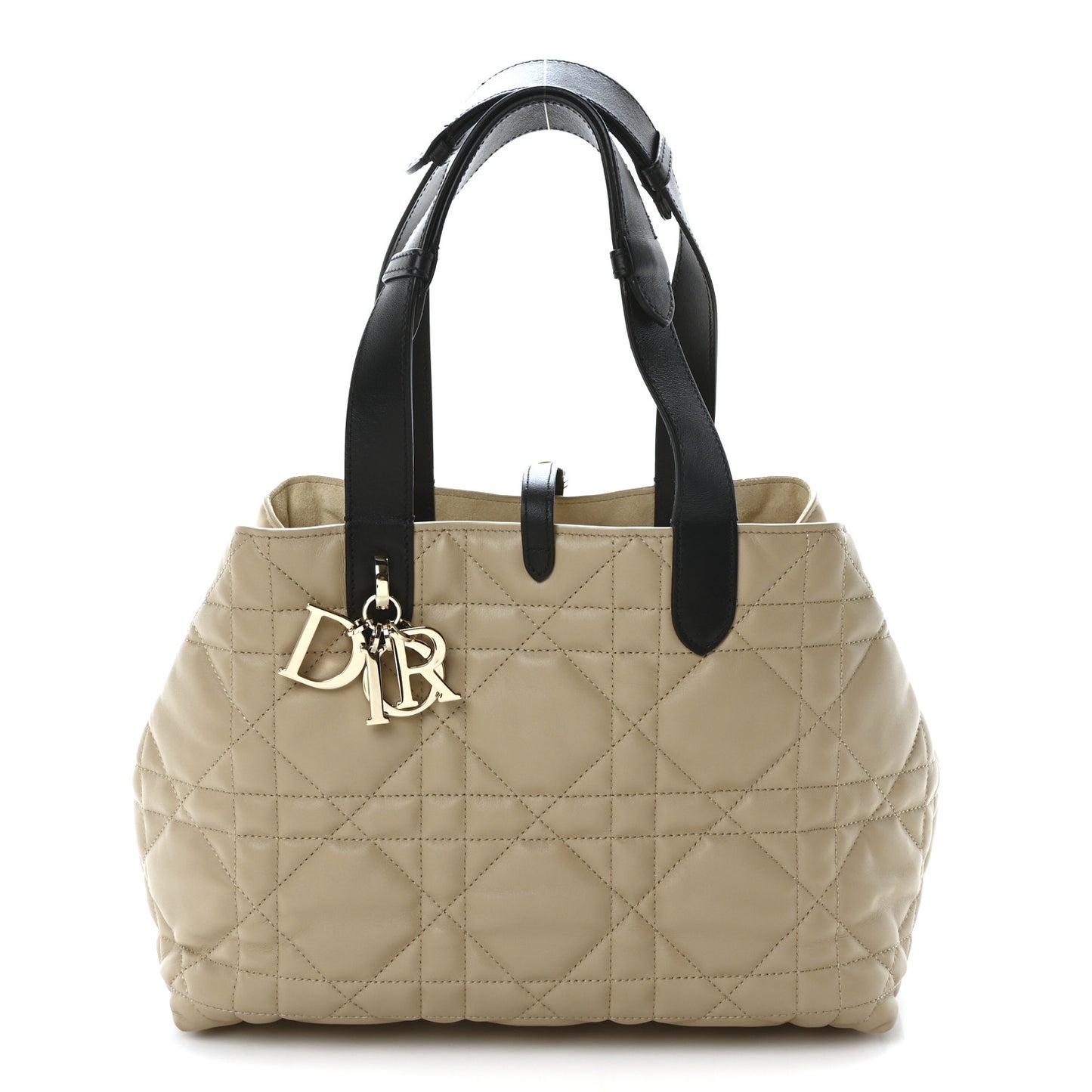 Calfskin Macrocannage Medium Toujours Tan Black