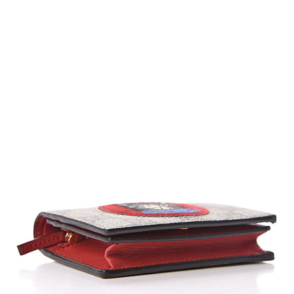 Gucci Soft GG Supreme Monogram Mystic Cat Card Case Wallet 4 of 6