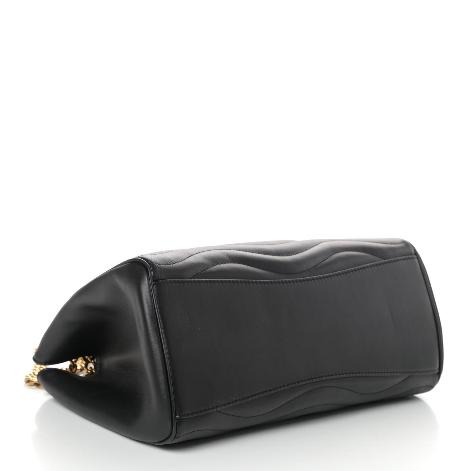 Louis Vuitton Calfskin New Wave Chain Tote Black 5 of 9