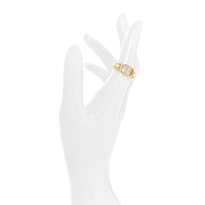 Christian Dior Metal Pearl 30 Montaigne Ring L Gold 2 of 5