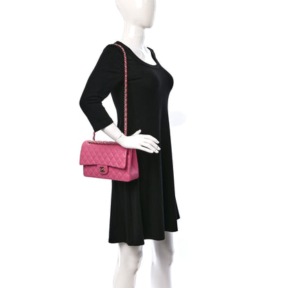 Chanel Caviar Quilted Medium Double Flap Pink 2 of 10