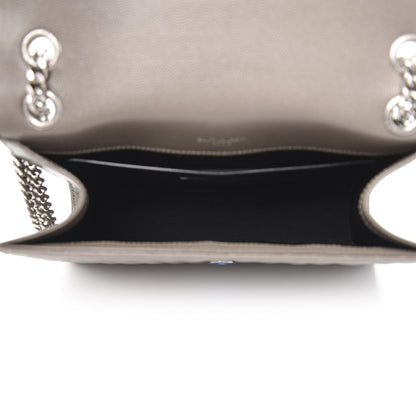 Saint Laurent Grain De Poudre Textured Mixed Matelasse Medium Triquilt Monogram Satchel Earth 5 of 10