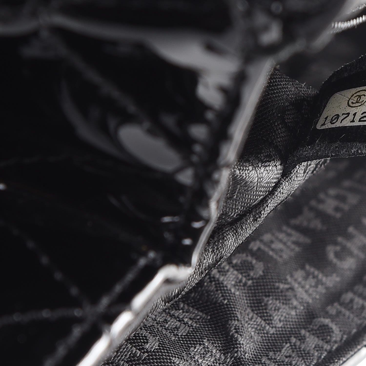Chanel Patent Quilted Jumbo Diagonal CC Flap Black 7 of 12