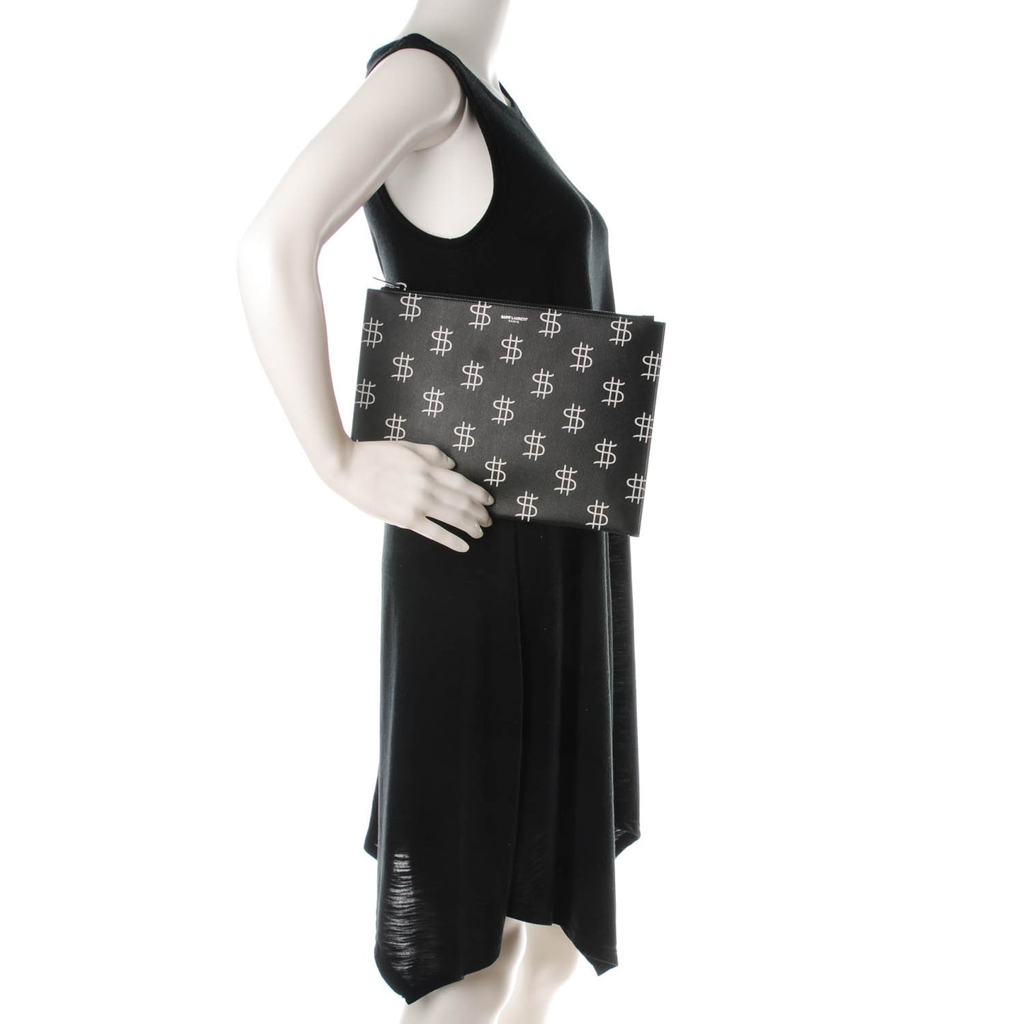 Grain de Poudre Dollar Print iPad Rider Pouch Black White