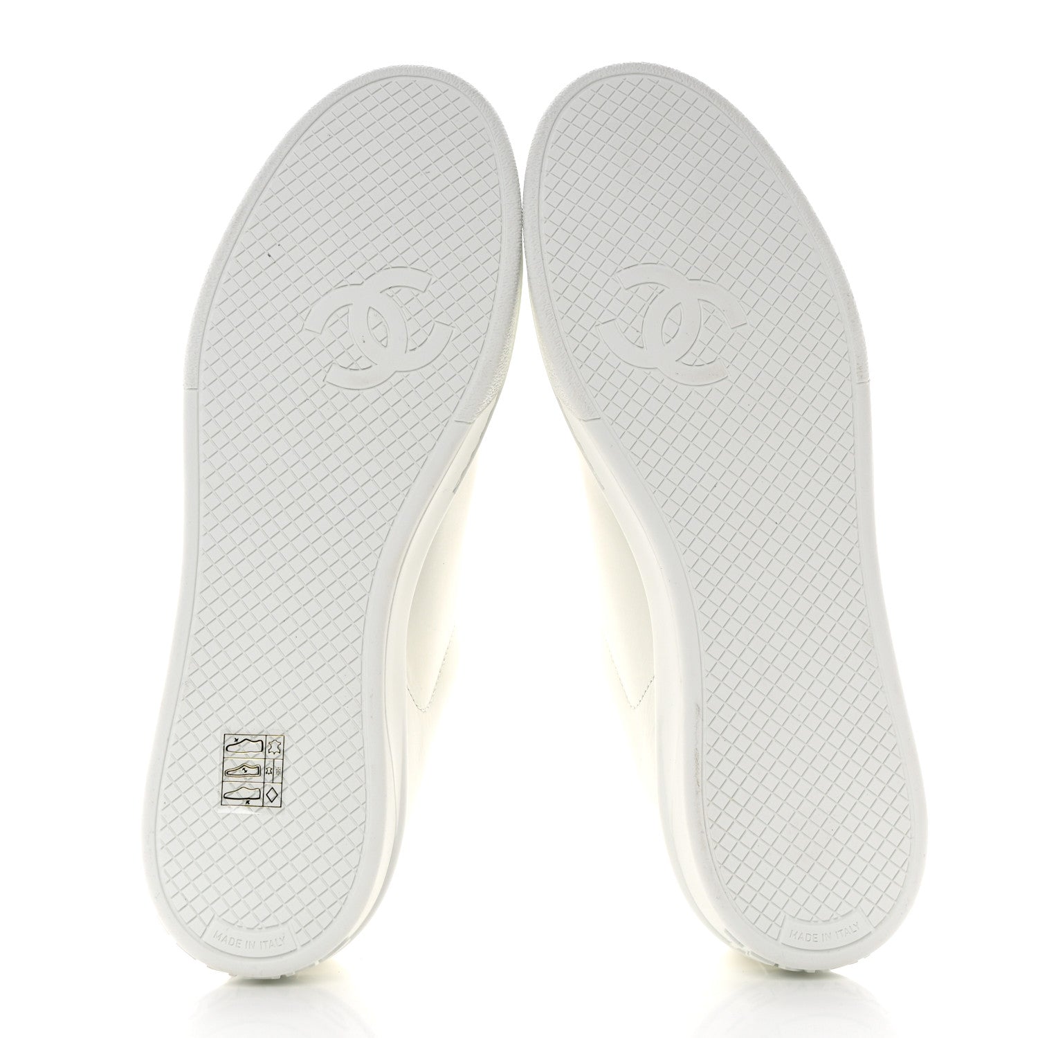 Chanel Calfskin Mens CC Sneakers 40 White 5 of 9