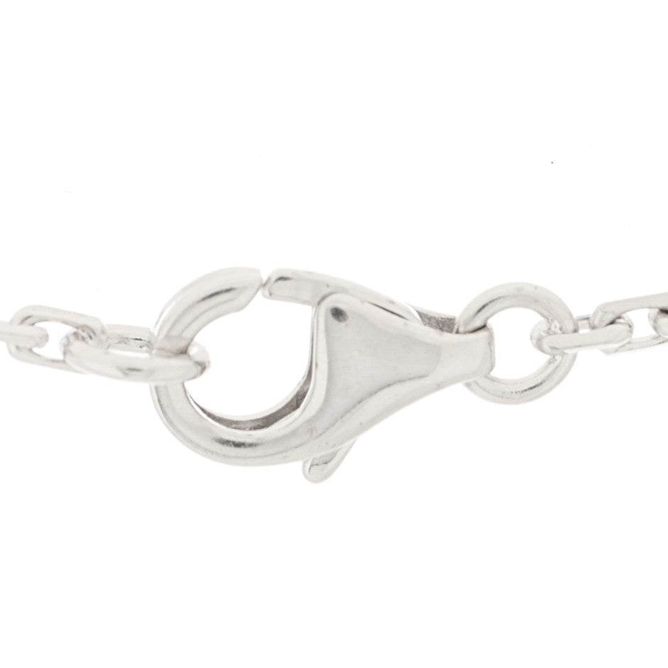 Cartier 18K White Gold Diamond Interlocking LOVE Necklace 4 of 7