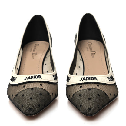 Christian Dior Plumetis Ribbon J'Adior 65mm Pumps 37 Black Nude 2 of 8