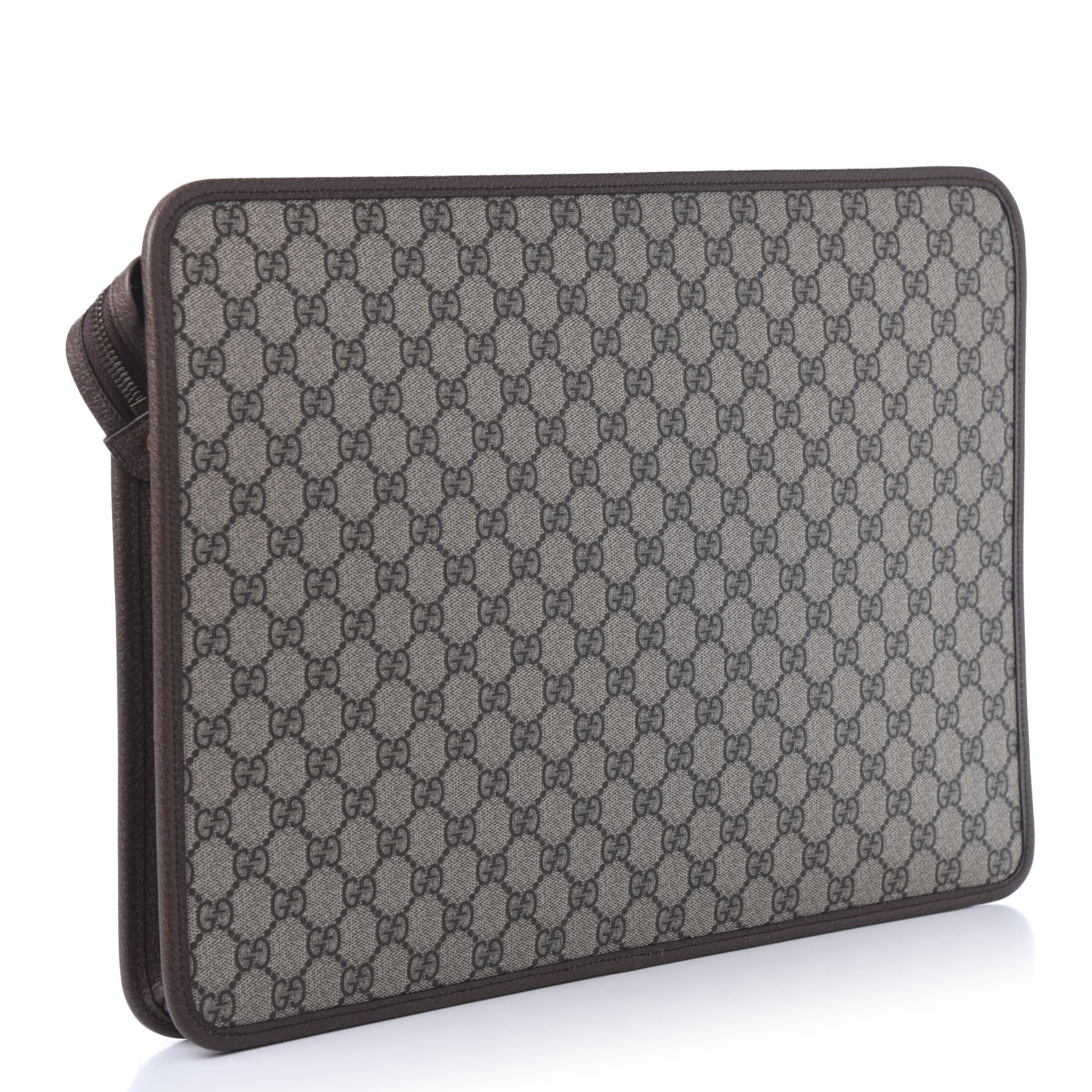 Gucci GG Supreme Monogram Textured Calfskin Web Ophidia Documents Holder Beige Ebony New Acero 3 of 10
