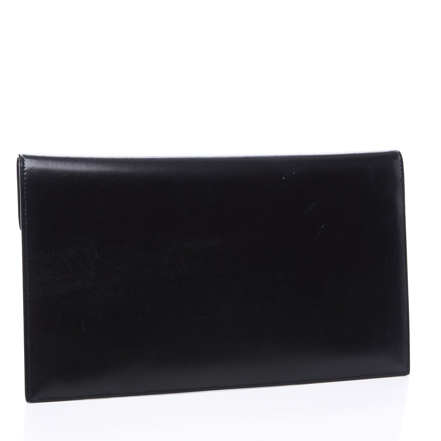 Saint Laurent Smooth Shiny Calfskin Monogram Uptown Pouch Black 2 of 10