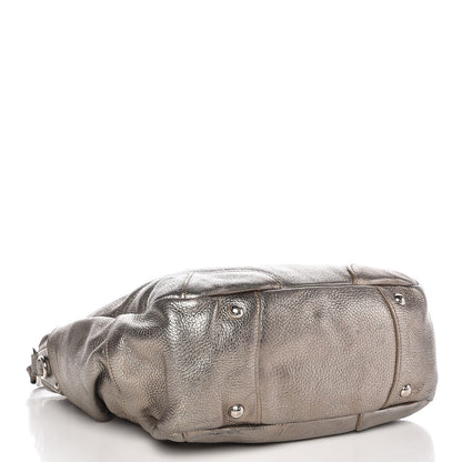 Prada Metallic Vitello Daino Side Pocket Hobo Gold 4 of 10