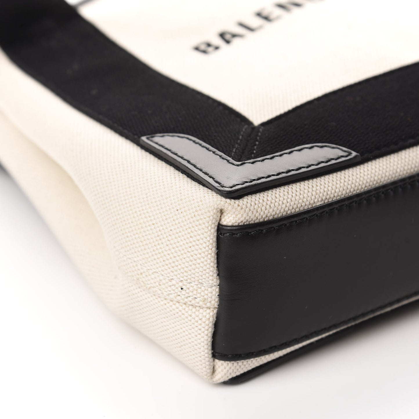 Cotton Canvas Calfskin Navy Cabas XS Natural Black