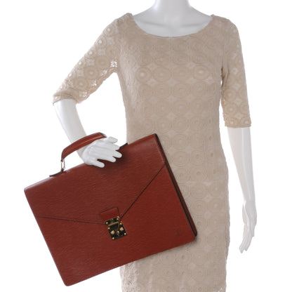 Louis Vuitton Epi Serviette Ambassadeur Briefcase Fawn 2 of 9