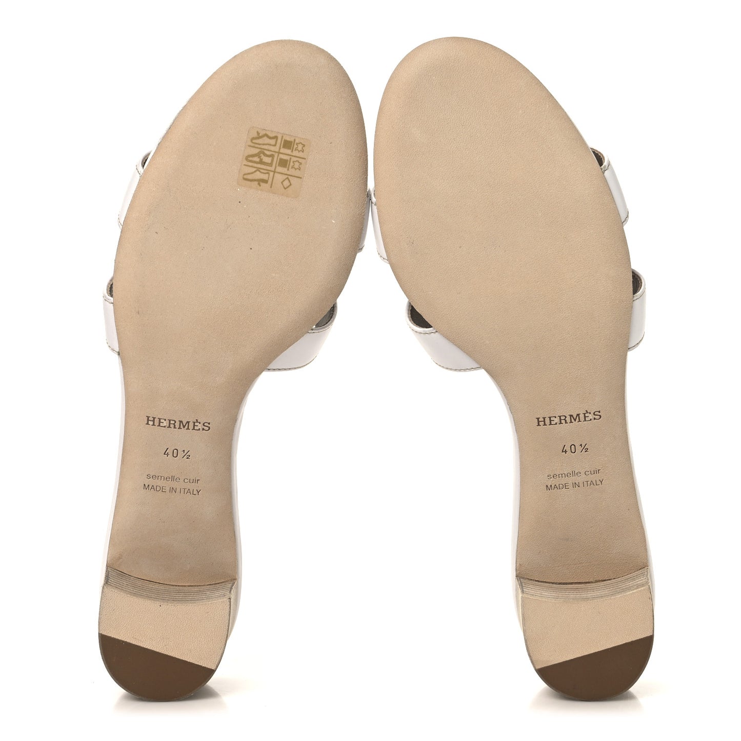 Calfskin Oasis Sandals 40.5 White
