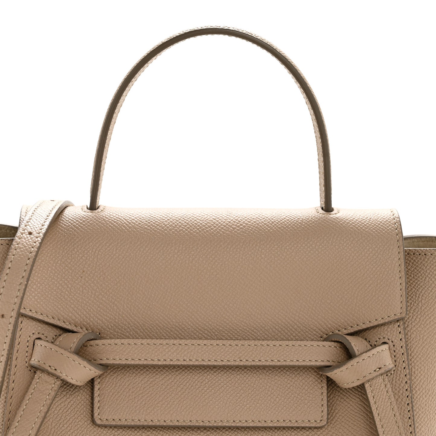 Grained Calfskin Nano Belt Bag Light Taupe