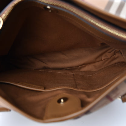 Burberry Haymarket Check Small Northfield Tote Mid Camel 8 of 13