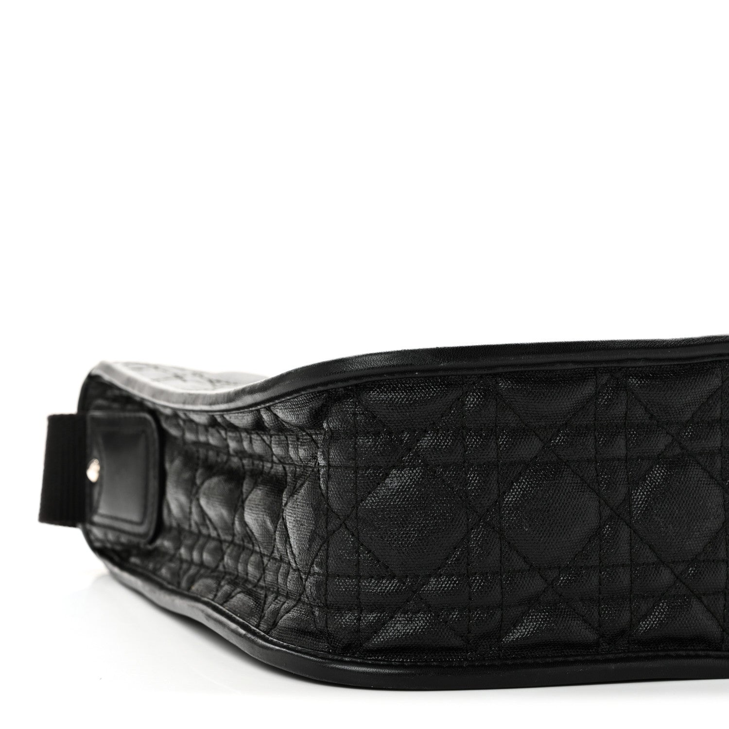 Christian Dior Coated Canvas Cannage Crossbody Bag Black 8 of 9