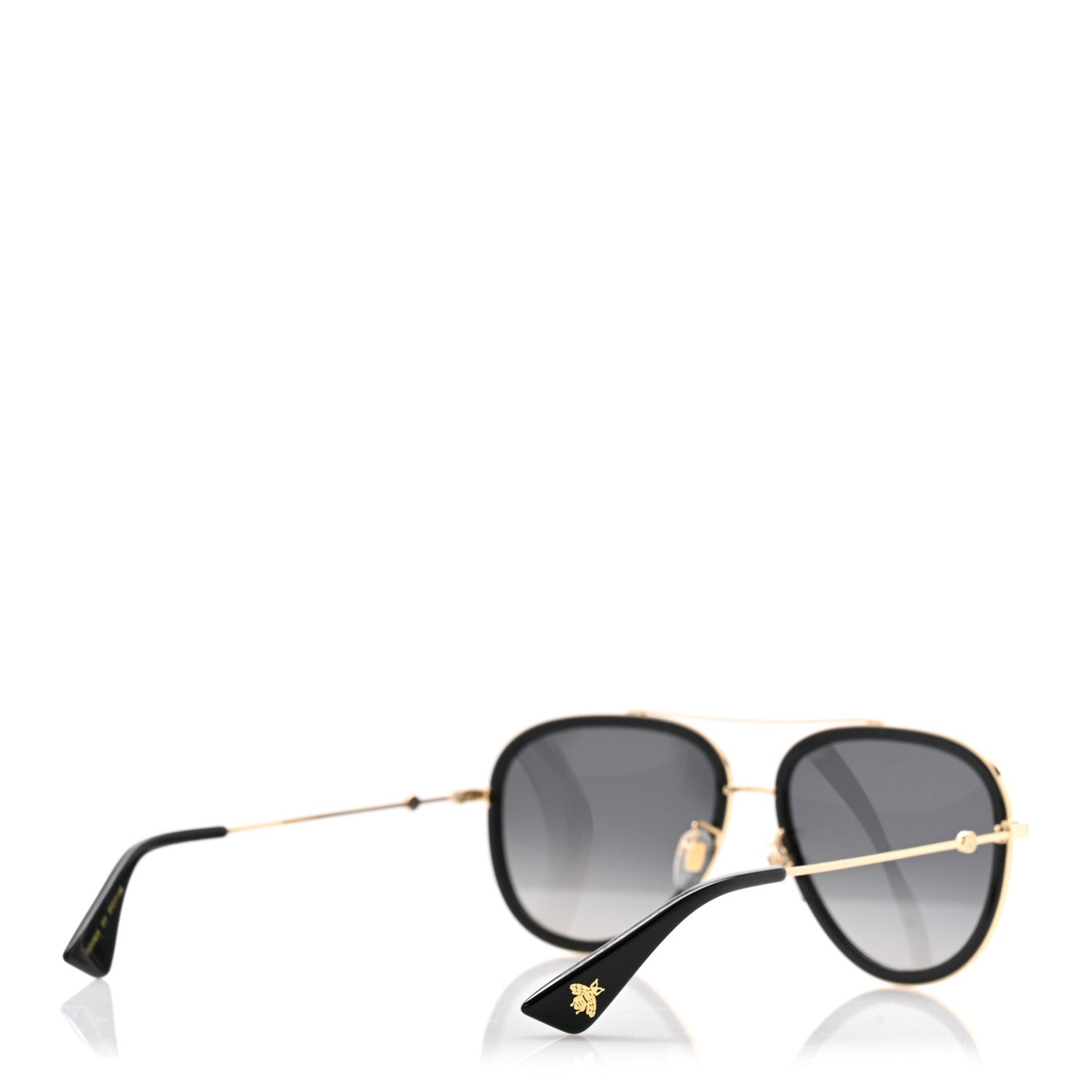 Gucci Aviator Sunglasses GG0062S Black Gold 4 of 8