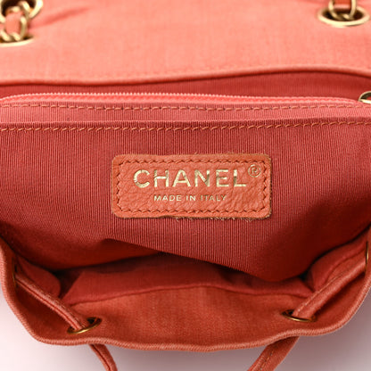 Chanel Washed Denim Quilted Small Urban Spirit Backpack Orange 6 of 8