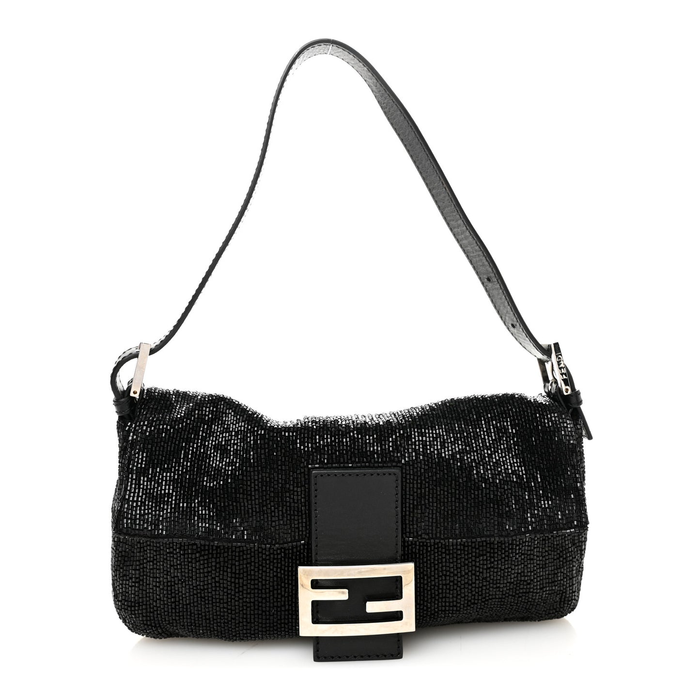 Sequin Beaded Baguette Black