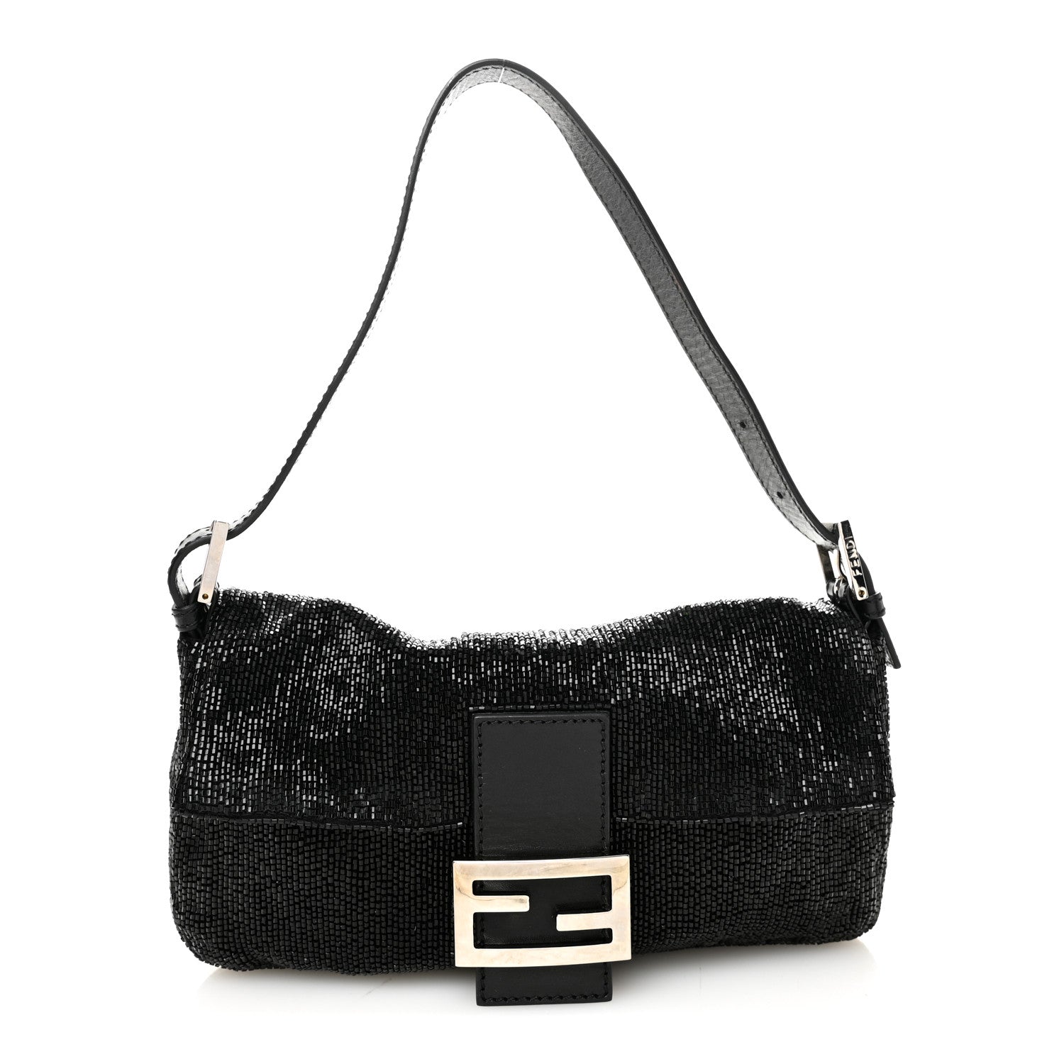 Fendi Sequin Beaded Baguette Black 1 of 12