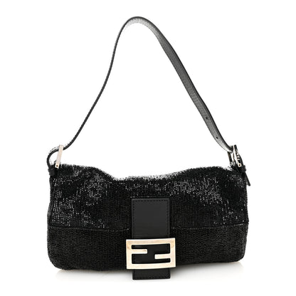 Fendi Sequin Beaded Baguette Black 1 of 12