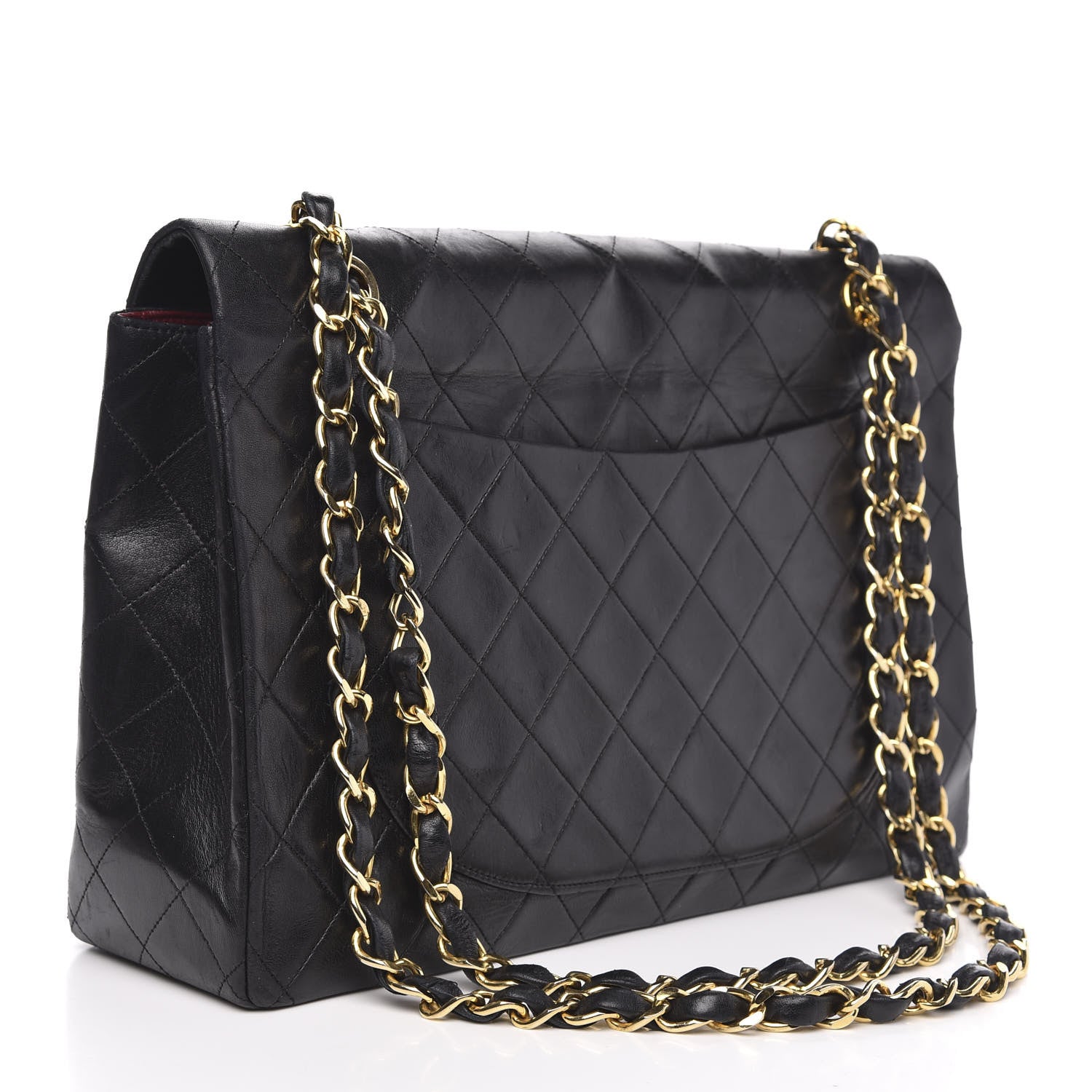 Chanel Lambskin Quilted XL Jumbo Single Flap Black 3 of 14