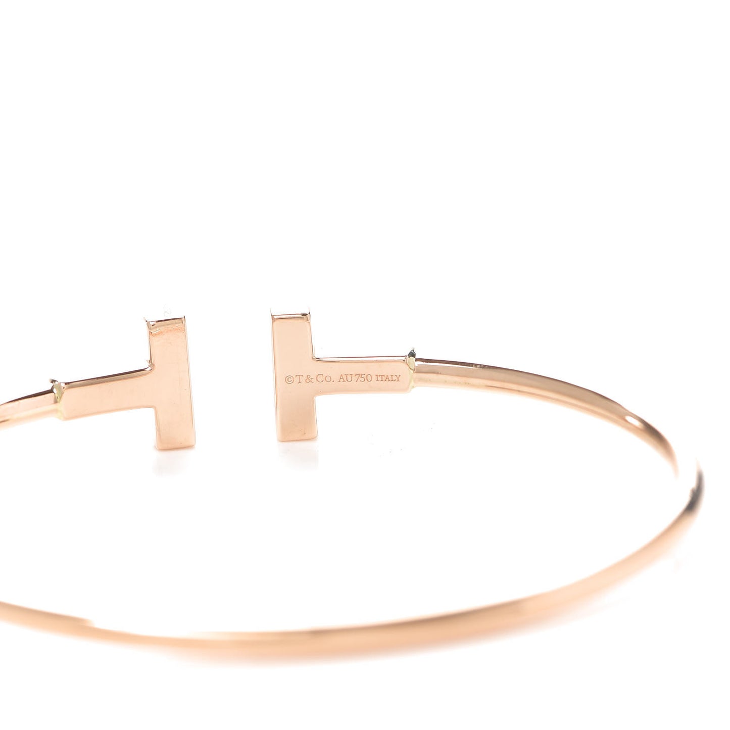 18K Rose Gold T Wire Bracelet