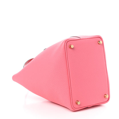 Hermes Taurillon Clemence Matte Alligator Picotin Lock Touch 18 PM Rose Azalee 4 of 10
