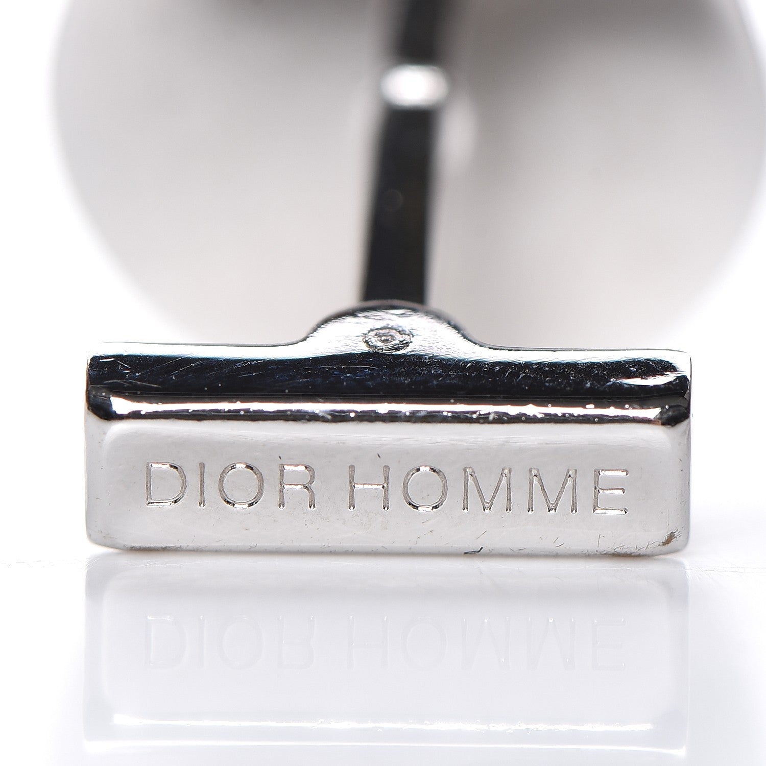 Christian Dior Homme Lacquer Bee Cufflinks Palladium 5 of 7