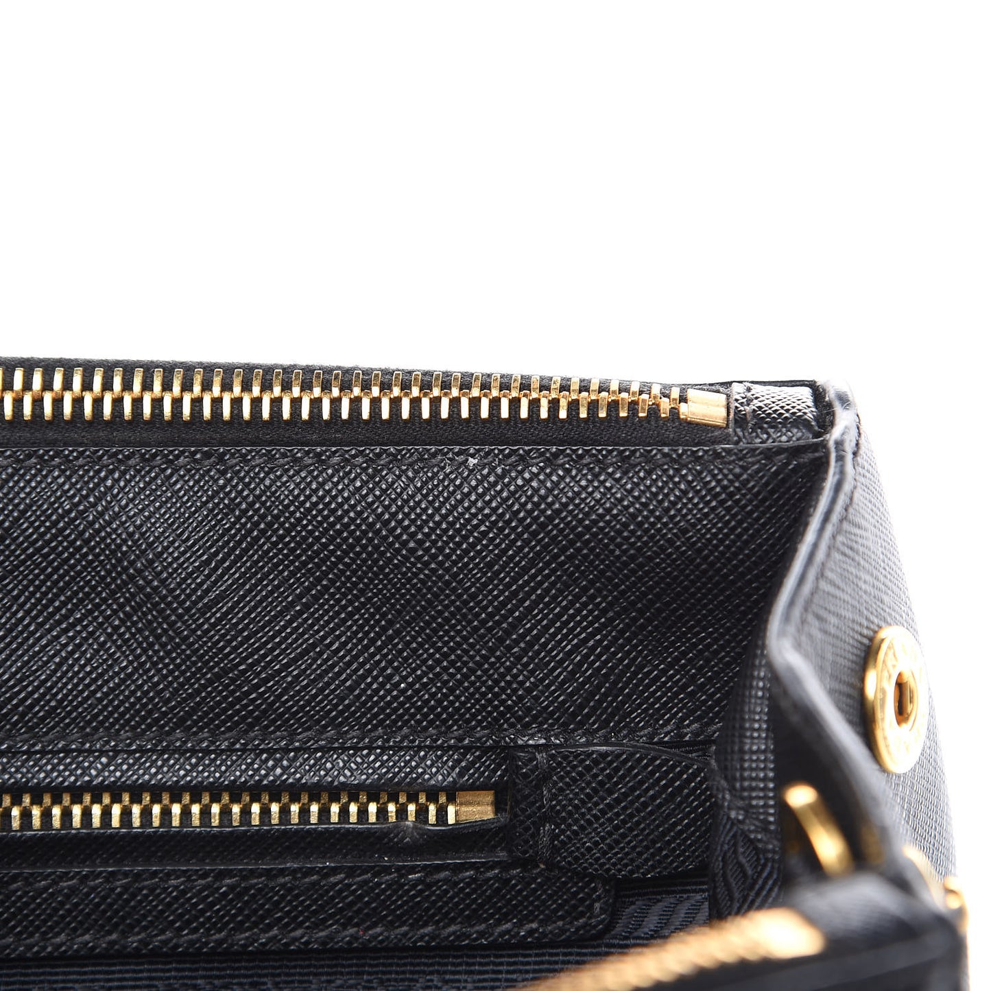 Saffiano Small Galleria Double Zip Tote Black