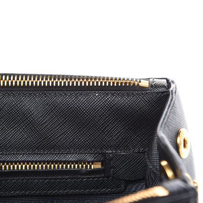 Prada Saffiano Small Galleria Double Zip Tote Black 10 of 17