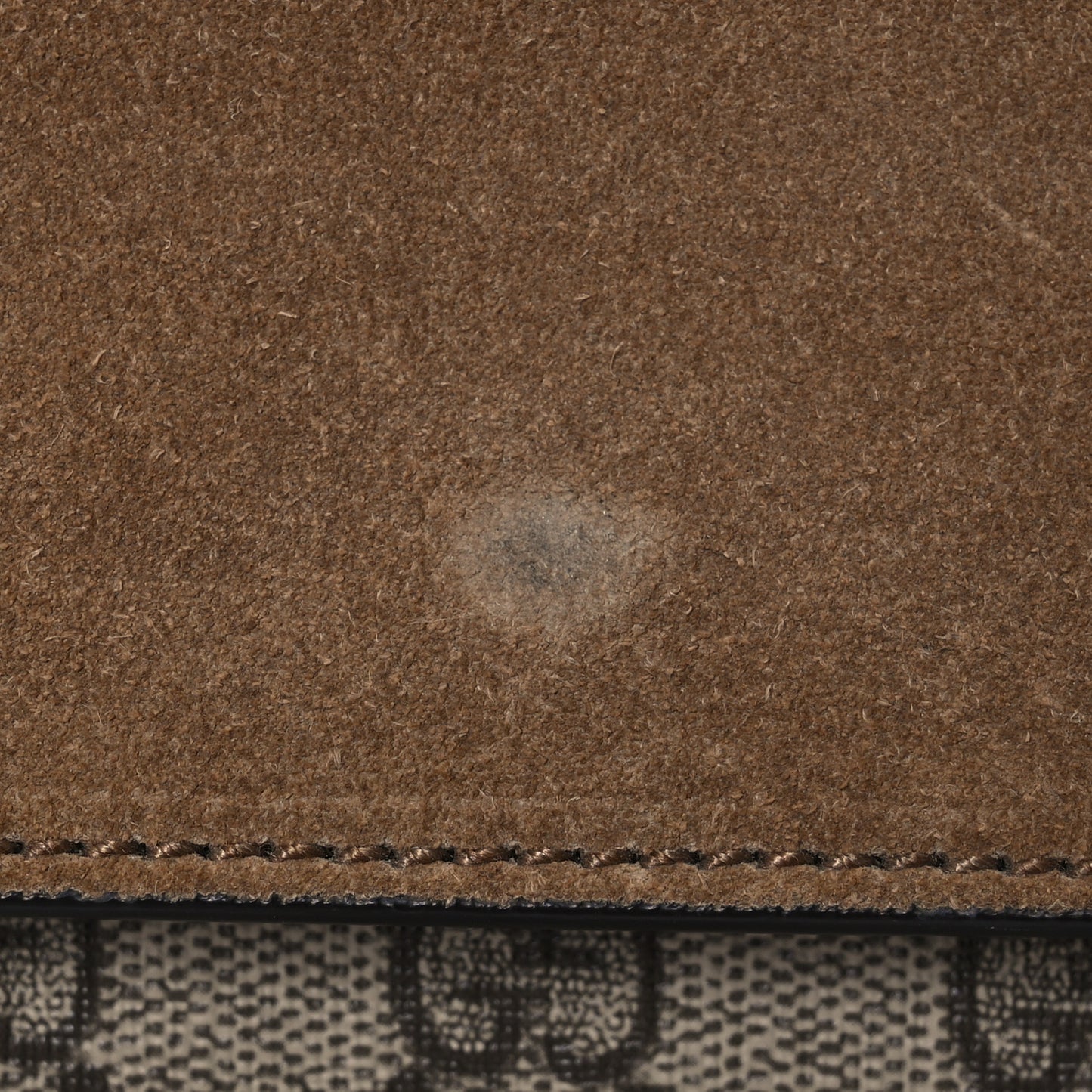 GG Supreme Monogram Suede Crystal Small Dionysus Shoulder Bag Beige Ebony Taupe
