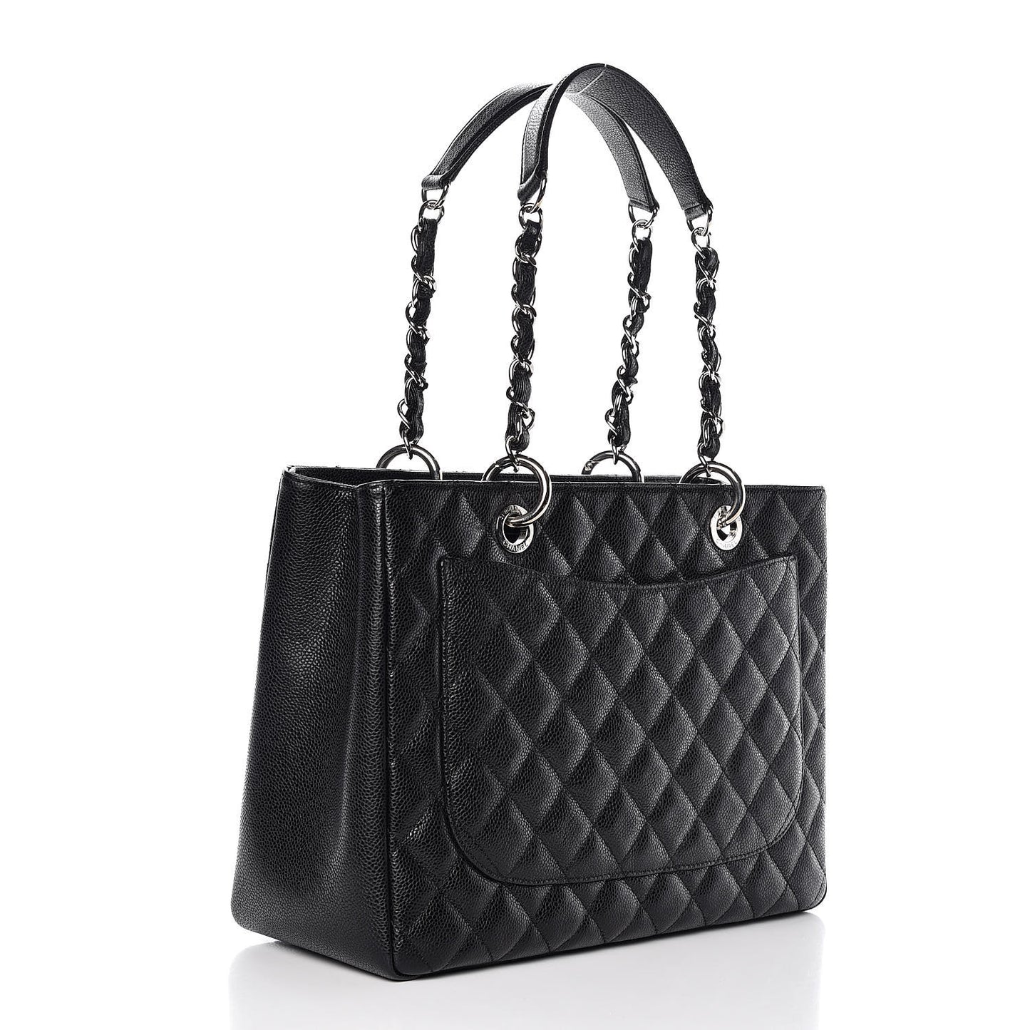 Caviar Quilted Grand Shopping Tote GST Black