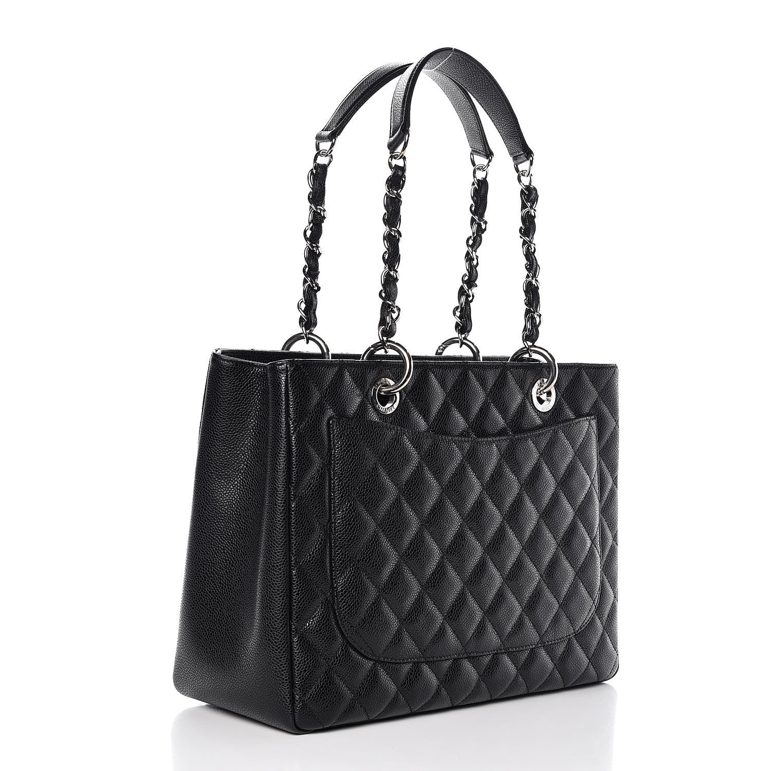 Chanel Caviar Quilted Grand Shopping Tote GST Black 3 of 8
