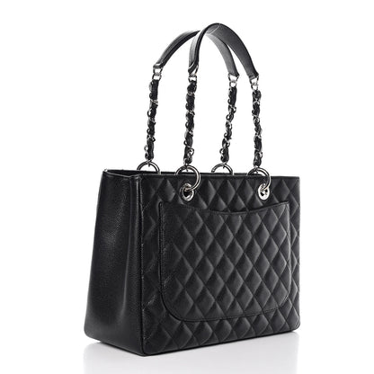 Chanel Caviar Quilted Grand Shopping Tote GST Black 3 of 8