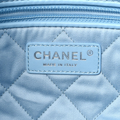 Chanel Shiny Calfskin Quilted Small Chanel 22 Light Blue 8 of 13