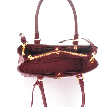 Prada Saffiano Lux Small Tote Cherry 5 of 8
